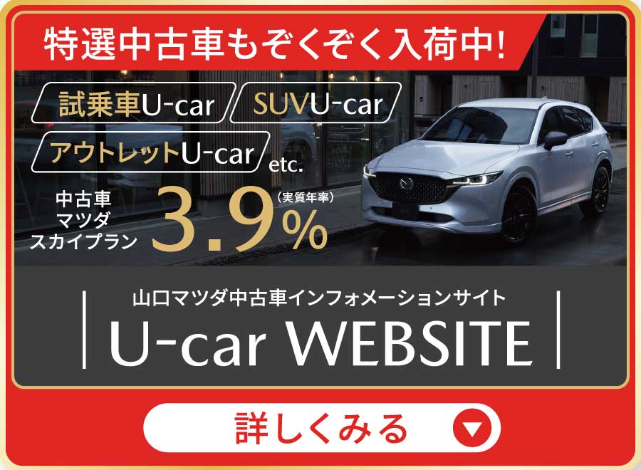 特選中古車もぞくぞく入荷中! U-car WEBSITE 詳しくみる