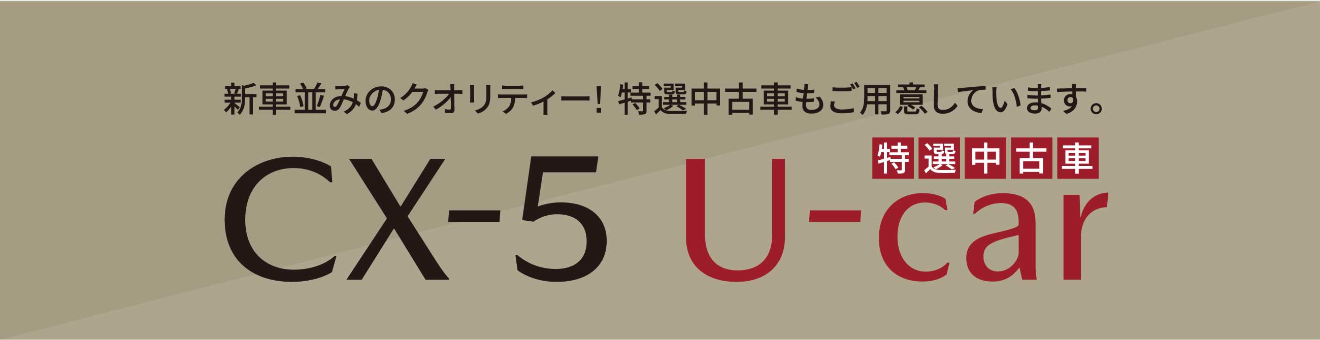 特選中古車CX-5 U-car