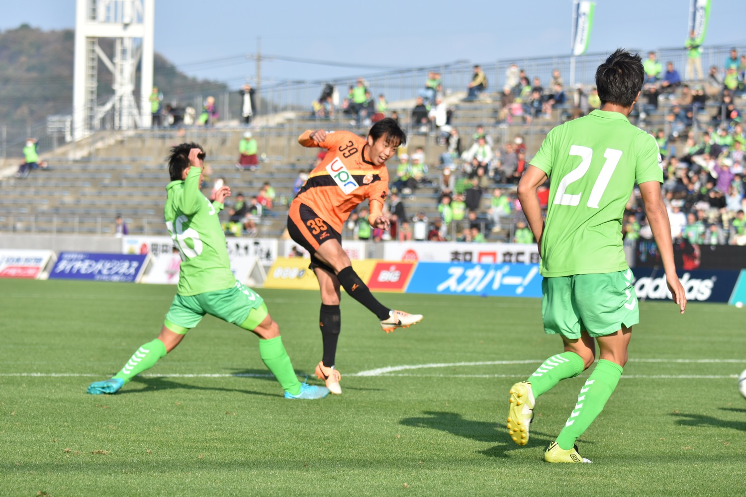最終戦でゴールを決めた平林選手 （写真：レノファ山口FC提供）