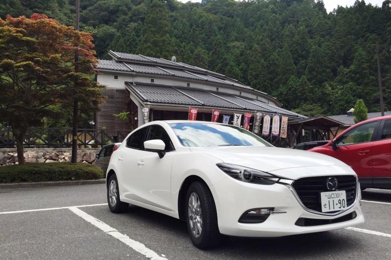 ちらほら紅葉が見られた、道の駅スパ羅漢。