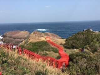 TVでも有名になった元乃隅稲荷神社です。