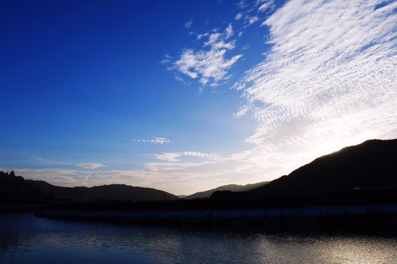 秋の趣深く、鮮やかな空。