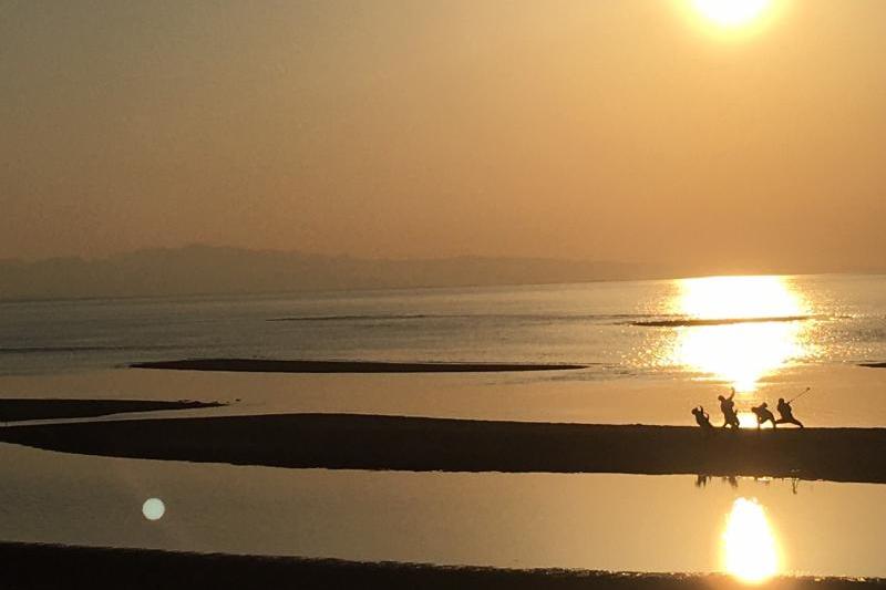 真玉海岸の夕陽