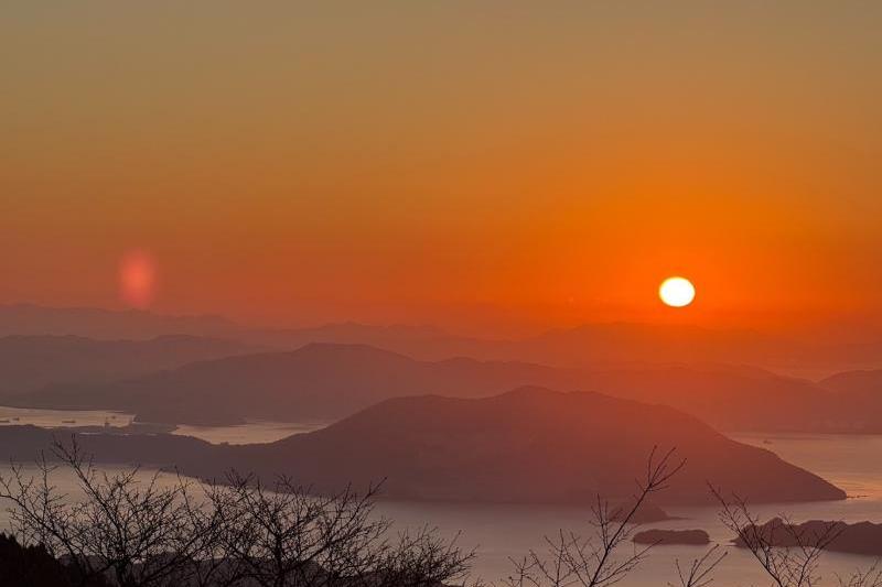 防府市大平山の初日の出